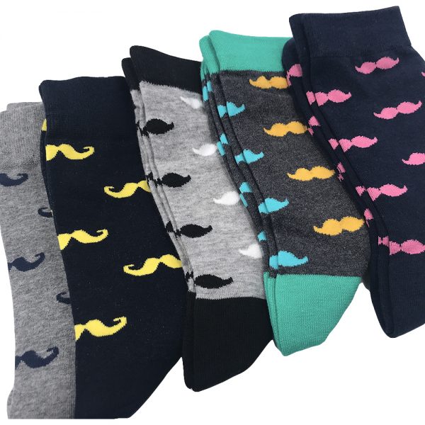 Hippe Sokken - Box Set - Moustache socks detail