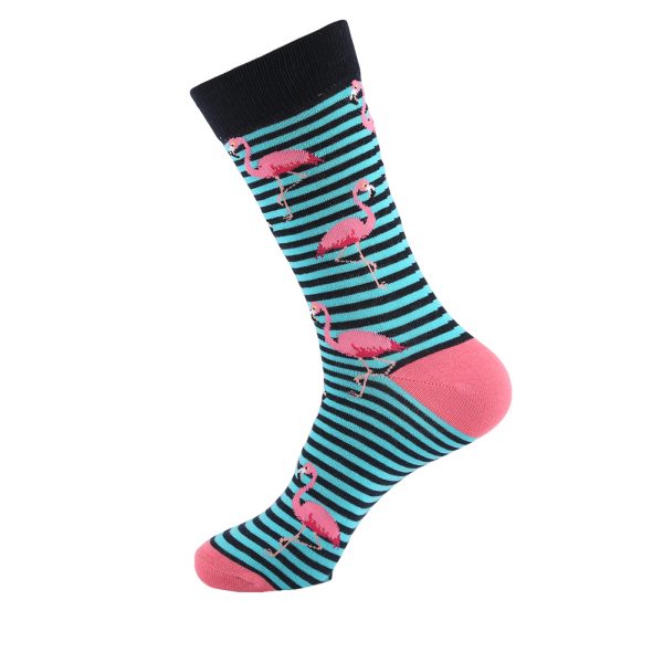 hippe sokken - flamingo stripes - H85