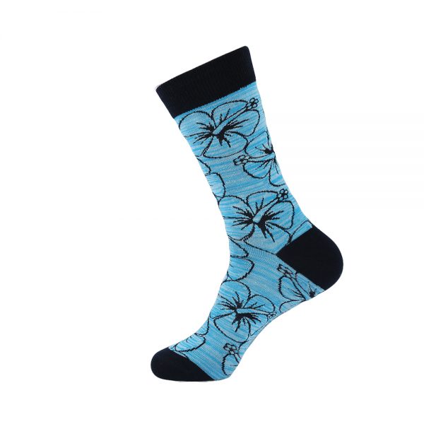 hippe sokken - flowers blue - H67