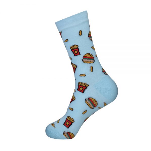 hippe sokken - hamburger fries - A3
