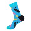 hippe sokken - leaves blue - B171