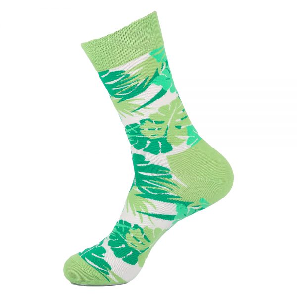 hippe sokken - leaves green - B168